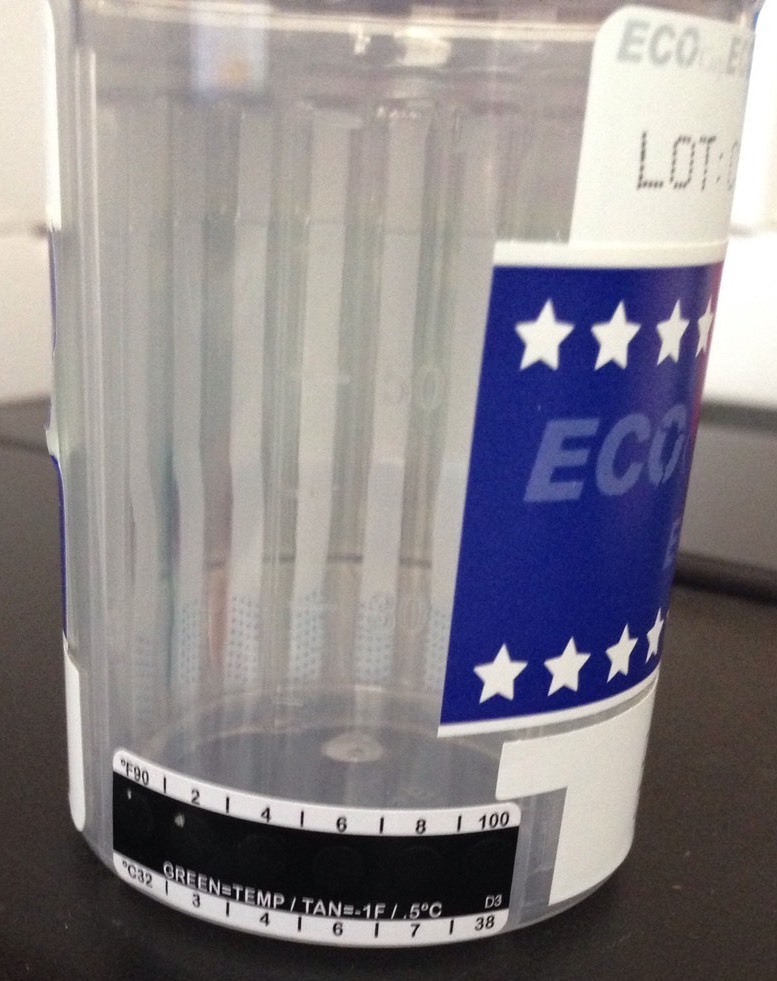 25 Cups- 5 Panel ECO Cup Multi Drug Test: BZO/COC/MAMP/OPI/THC