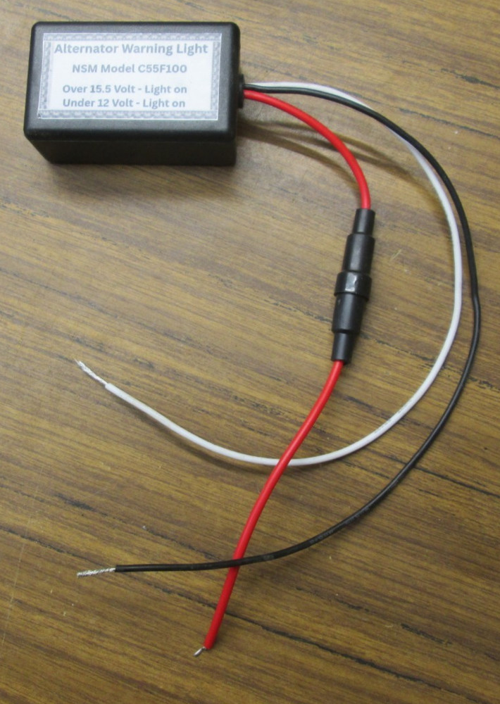 One Wire Alternator / Battery High Low Voltage Warning Light Module