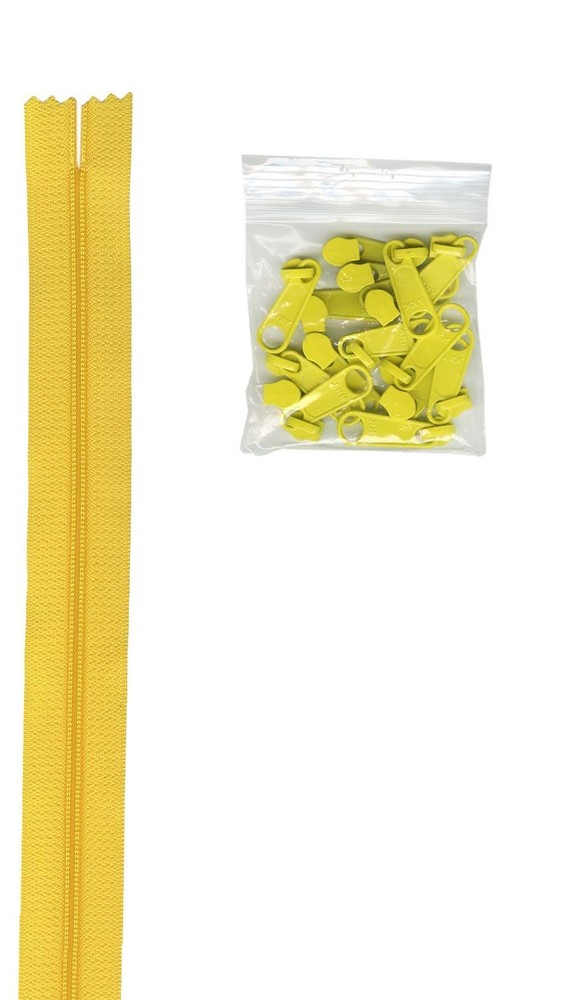 Dandelion Zipper Fastener Kit 4 Yards Chain 16 Extra Large Pulls DIY Sewing