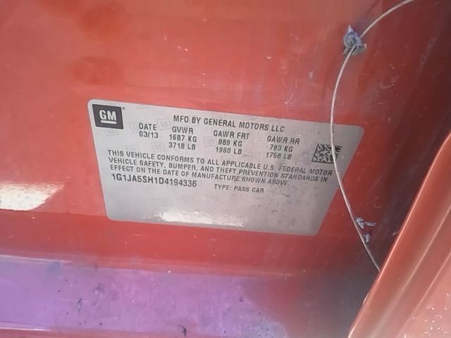 SONIC 2013 Fuse Box Cabin 6533