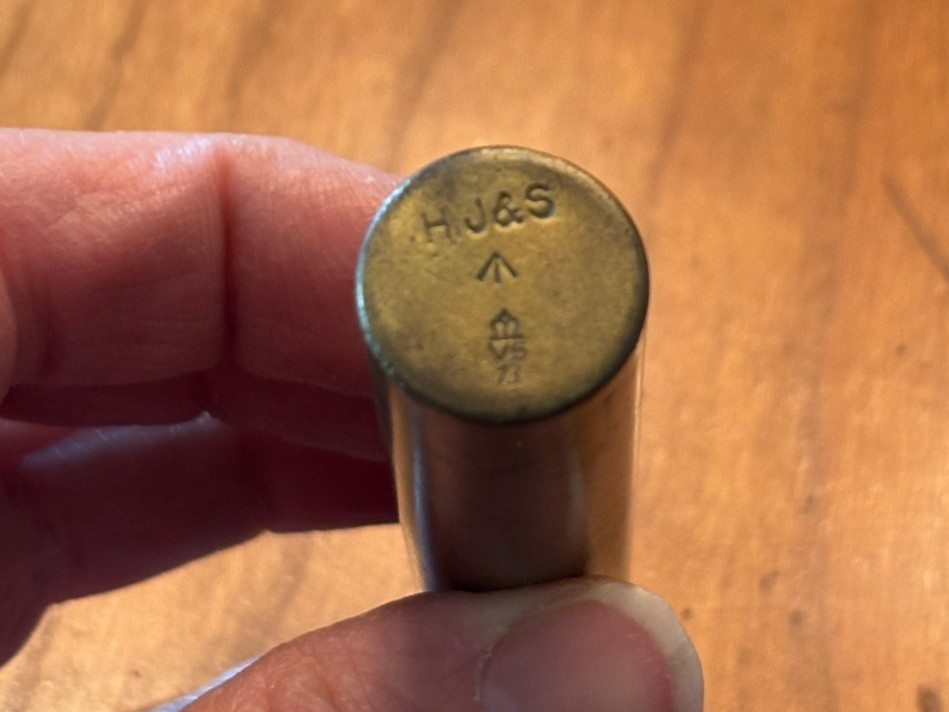 Lee Enfield SMLE Brass Oil Bottle~Marked H J & S Vintage