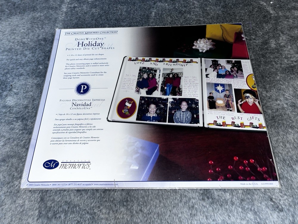 Creative Memories Done With One Holiday Die Cut Shape Kit