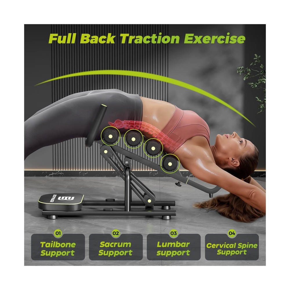 Mini Inversion Chair for Back Pain Relief, Compact Foldable Back Stretcher wi...