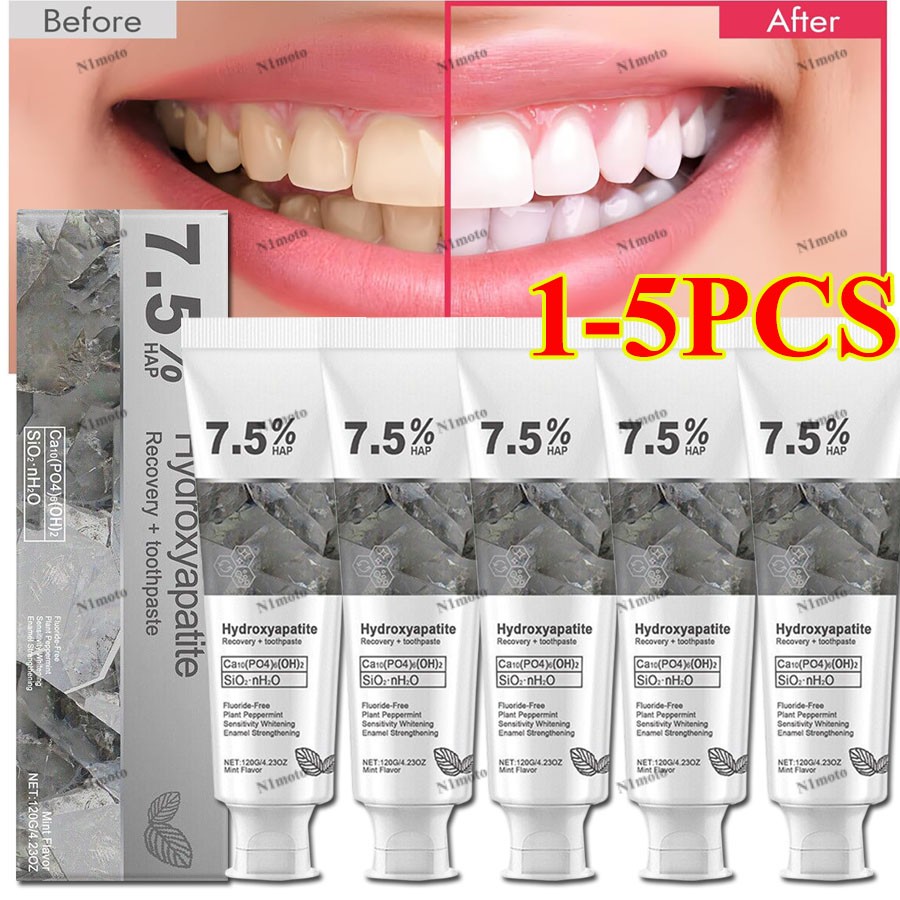 5Pack-7.5% Nano Hydroxyapatite Toothpaste ~USA