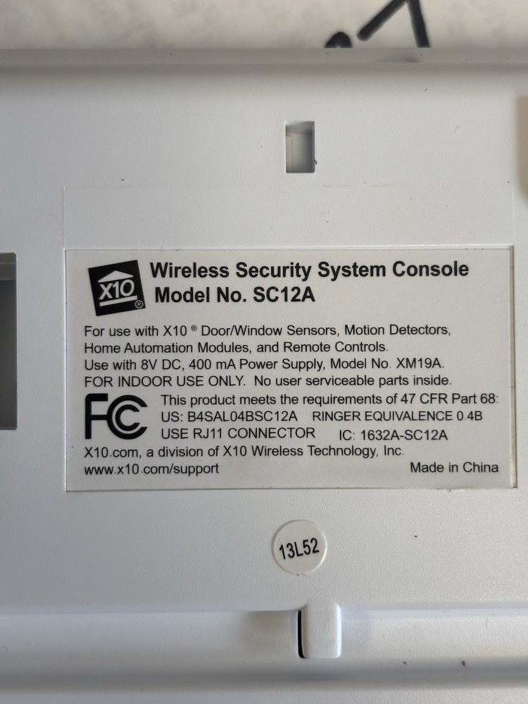 X10 Security System Voice Dialer Console SC12A