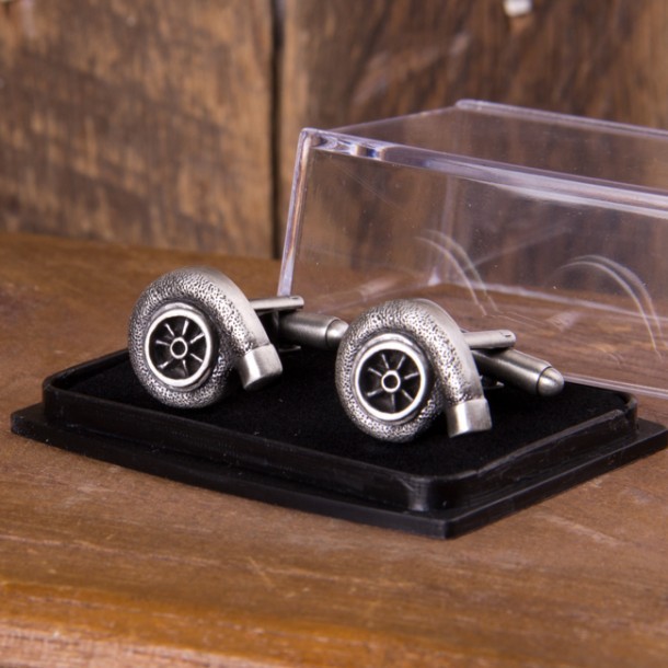 Turbo Cufflinks Set With Plastic Case