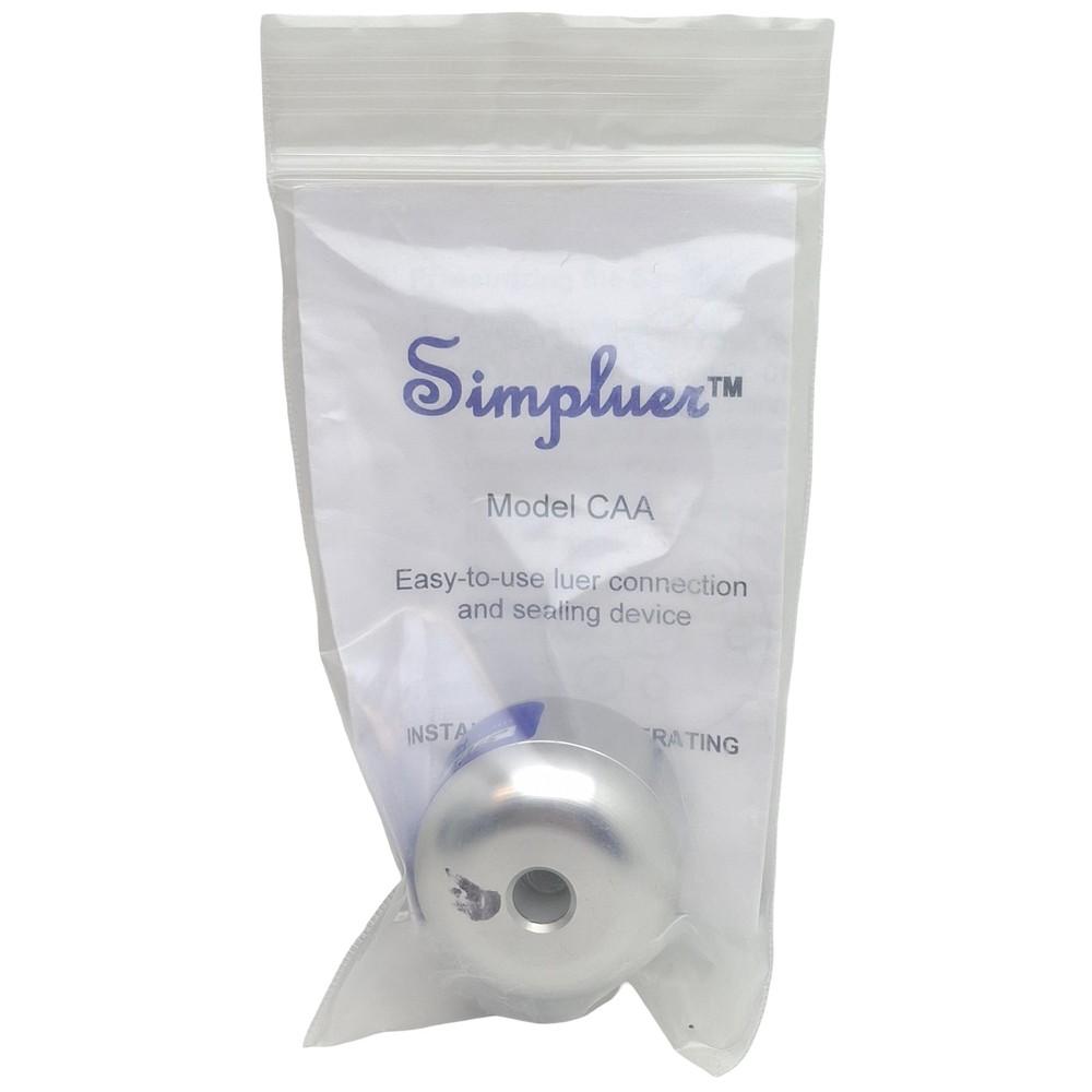 Blockwise CAA Simpluer Panel-Mount Luer Fitting Quick Connector, 80psi, #10-32