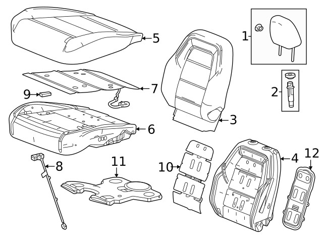 Genuine GM Headrest 26401744