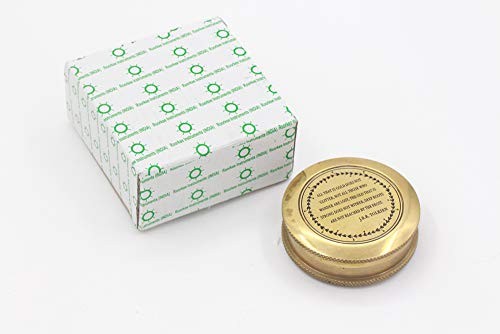 Solid Brass Gift Compass with Leather Case – Engraved Tolkien Quote “Not All
