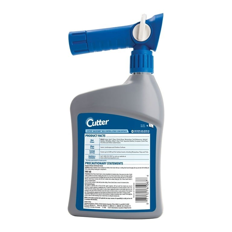 Cutter Backyard Bug Control Spray Concentrate 32 fl oz Kills Mosquitoes Fleas
