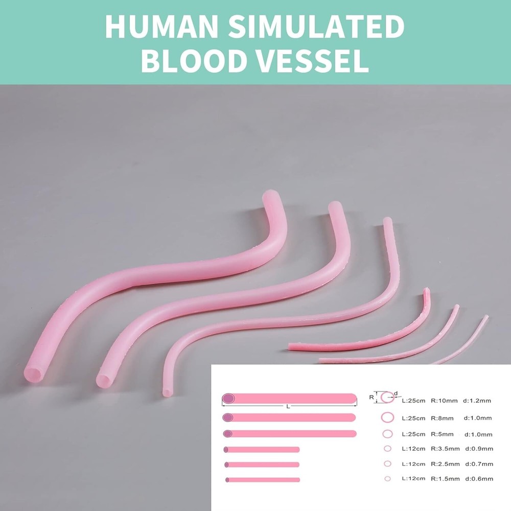 2PC Vascular Microvascular Anastomosis Suture Practice Exercise Model Suppleness