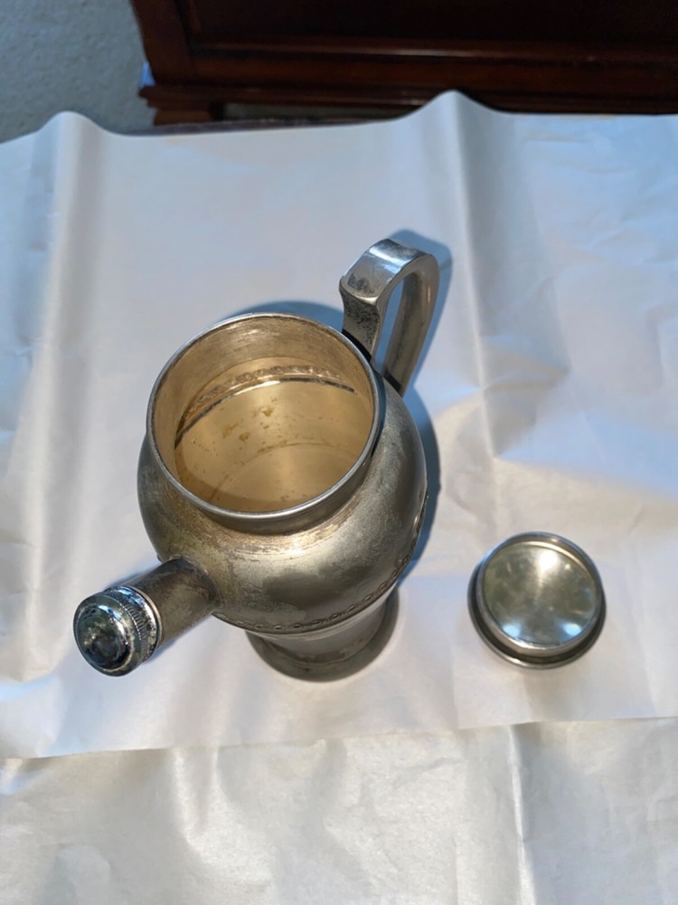 Silver Plated 10” Cocktail Shaker Crescent Silverware MFG Co 1930s
