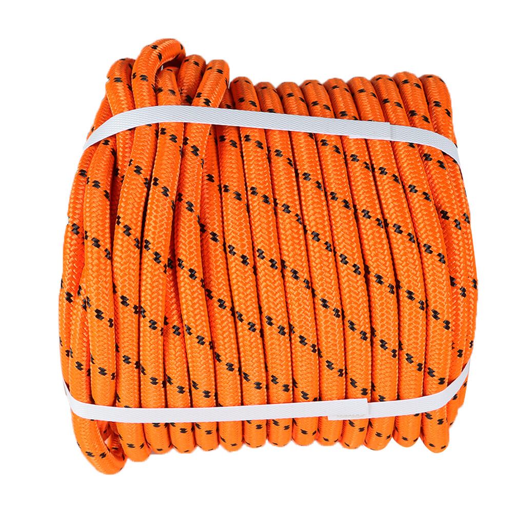 Double Braid Polyester Rope 1/2" × 200' Arborist Bull Rope Rigging Rope 6180Lbs