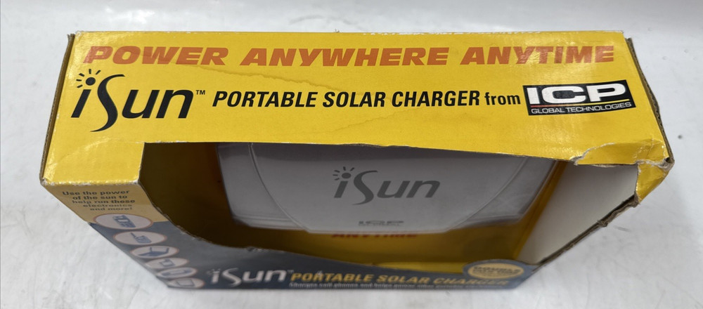 NEW iSun EXECUTIVE SILVER SOLAR PANEL CHARGER ICP Global Technologies EB-18624
