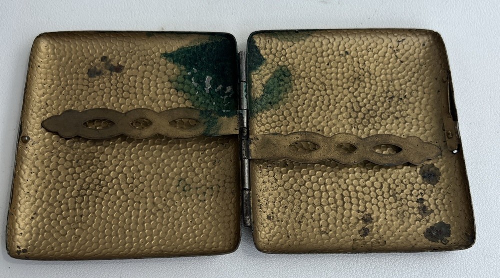 Vintage German silver plated Shagreen textured cigarette case