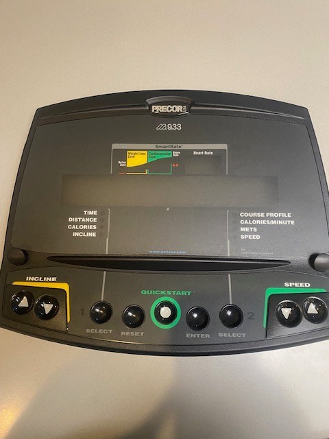 Precor 9.33 Display
