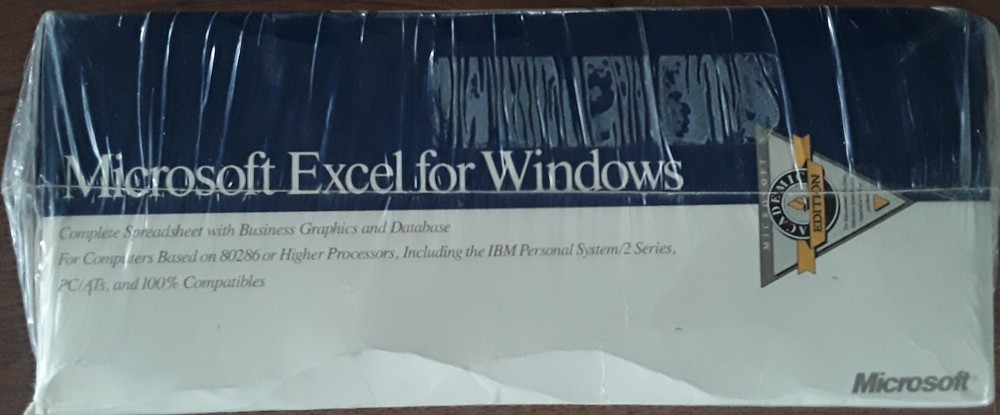 Microsoft Excel For Windows Vintage Sealed - Academic Edition