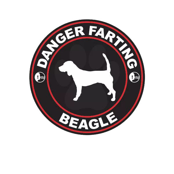 Danger Farting Beagle Sticker Decal