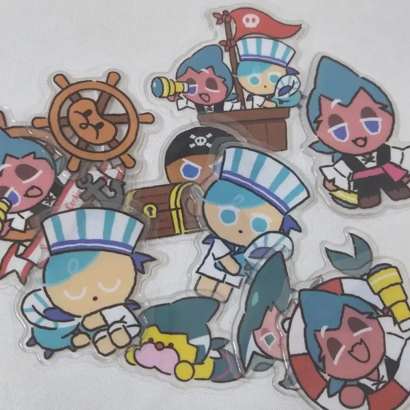 Cookie Run Sherbet Shark Tin Case Sticker Set