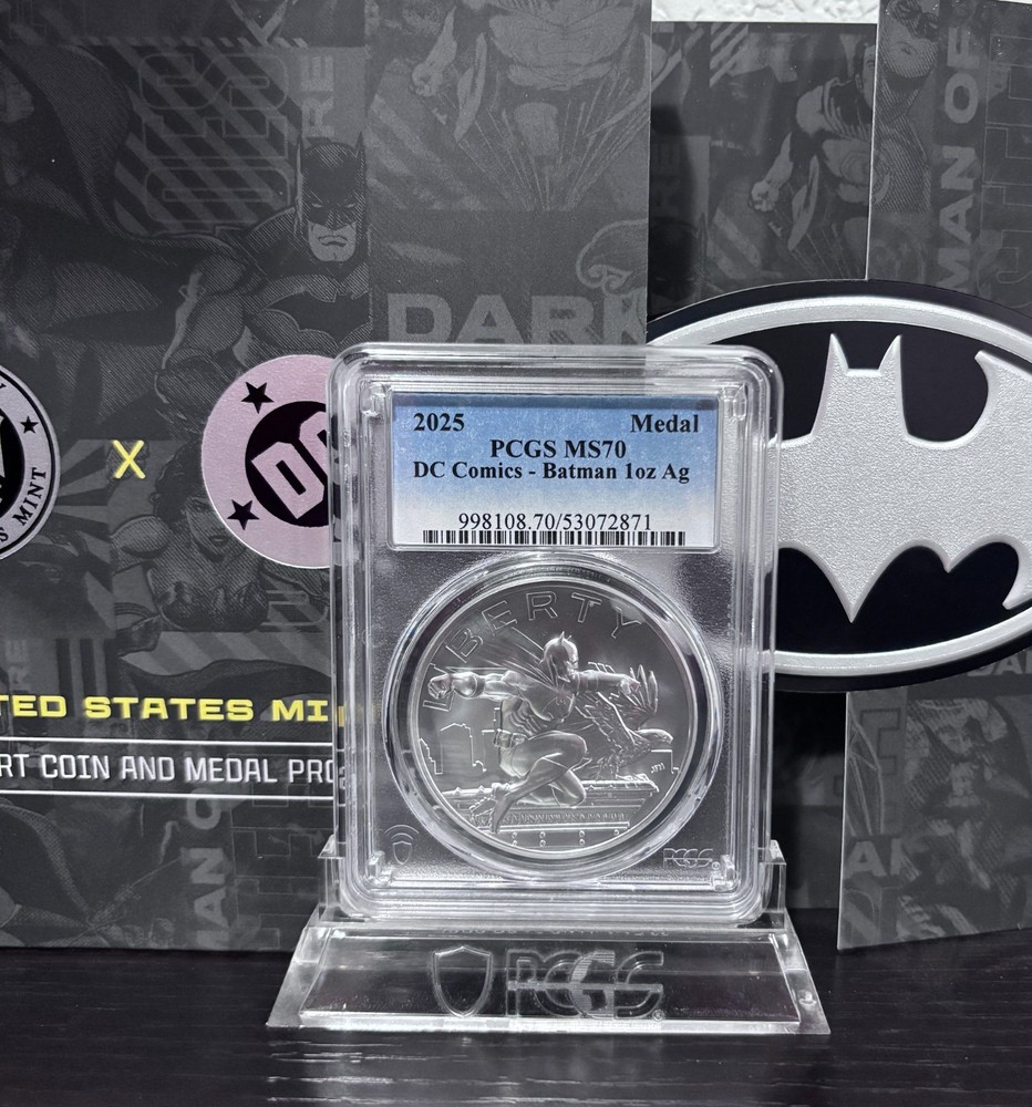 2025 Silver DC Comics Batman Medal PCGS MS70