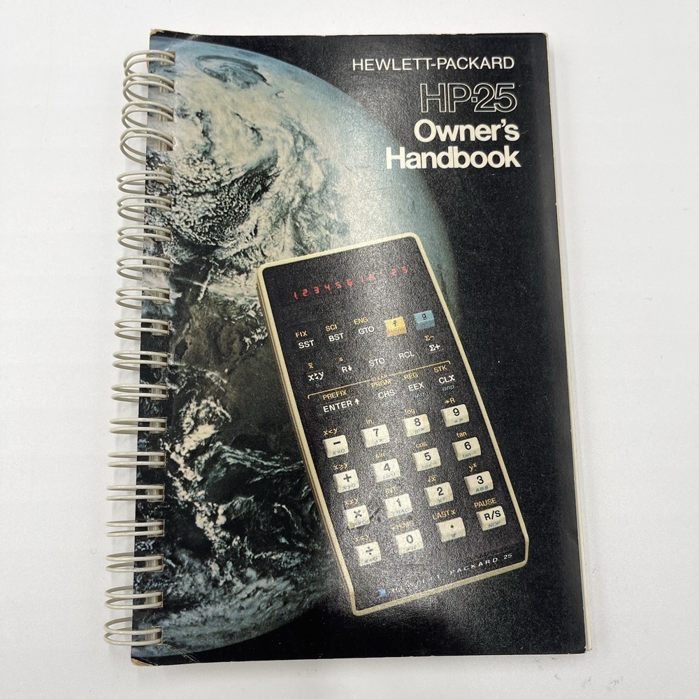 HP-25 Calculator OWNERS HANDBOOK and APPLICATIONS PROGRAMS Manuals 1975