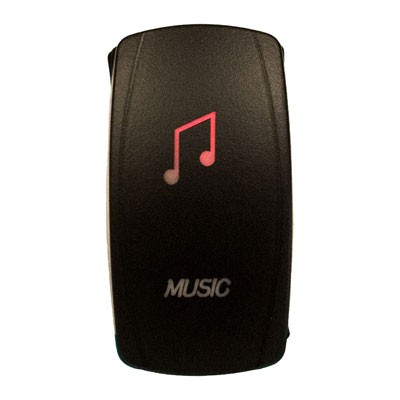 Dragonfire Racing LED Accessory Switch Music Red Light