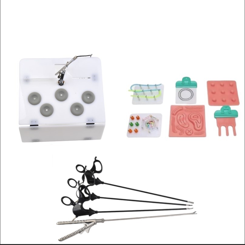 1080P Laparoscopic Surgery Trainer Set 30° w/ 4 Instruments & Endoscope Camera
