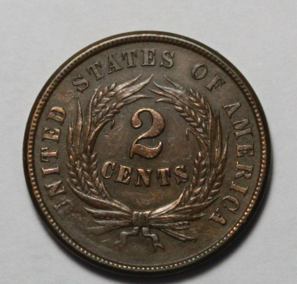 1864 2 Cent Piece LW450