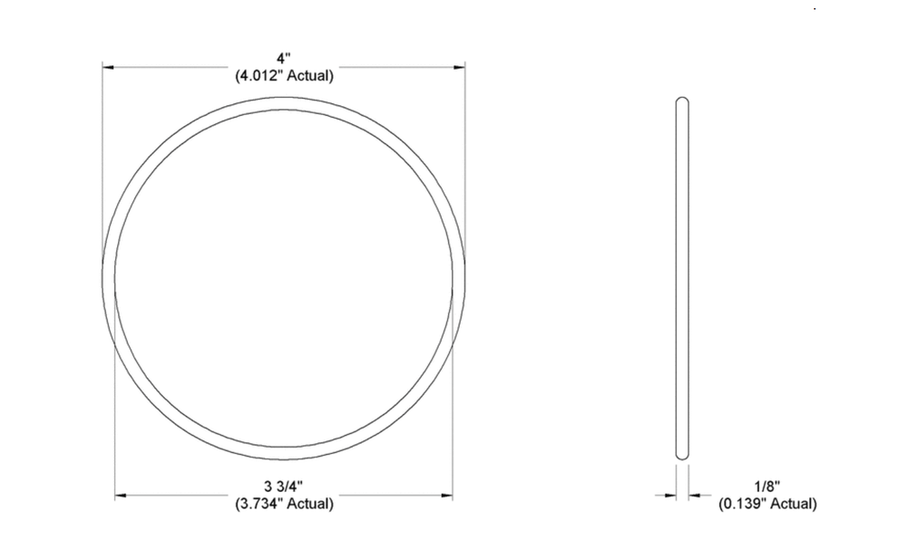 4 Pk Whole House Water Filter O-Ring for Campbell 10800-034