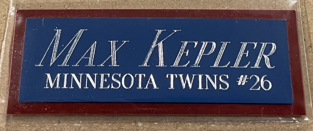 MAX KEPLER TWINS NAMEPLATE FOR AUTOGRAPHED SIGNED Baseball Display CUBE CASE