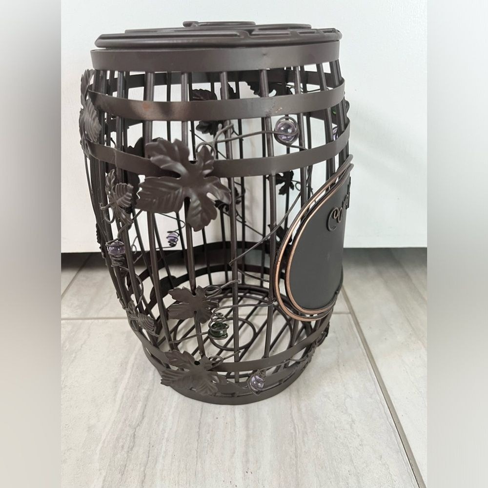 Wine cork metal carrier