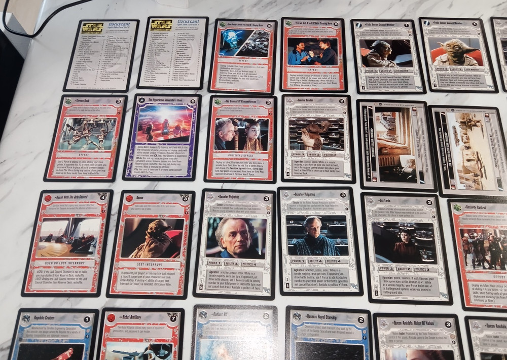 Star Wars CCG Coruscant Complete Set (Base + Rules + Checklists + All AIs) READ