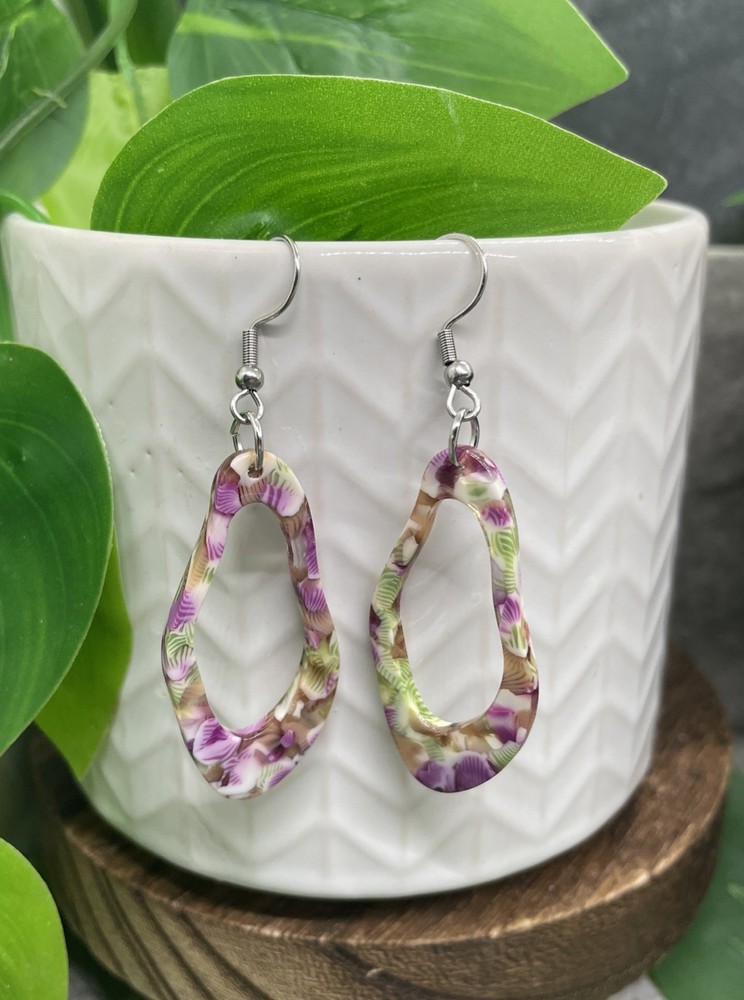 2.5” Earring Set Silver-tone Boho  Dangle Drop New Free Ship B7394