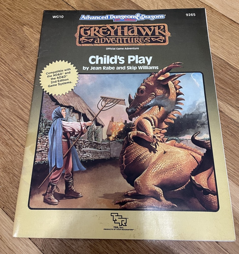 Advanced Dungeons & Dragons Child's Play Greyhawk Original
