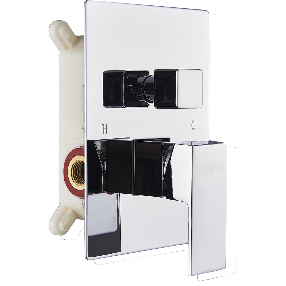 Shower Faucet Wall Mount Shower Combo Set Handheld Shower Solid Brass in Chrome
