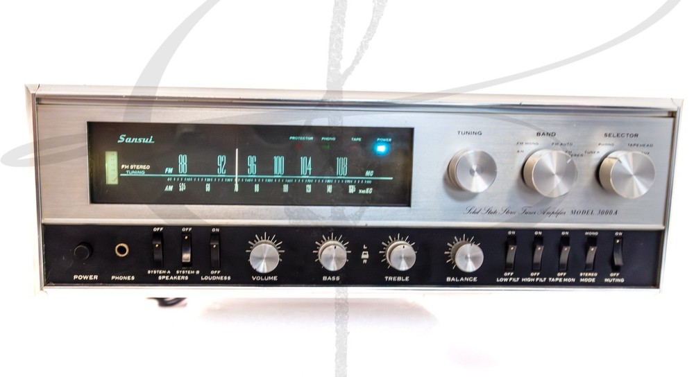 BEAUTIFUL WORKING VINTAGE SANSUI 3000A SOLID STATE STEREO RECEIVER 6MO WARANTY