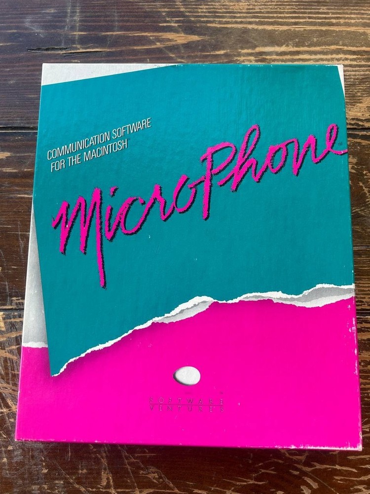 MicroPhone Communication Software for Macintosh Boxed w Manuals & Disks