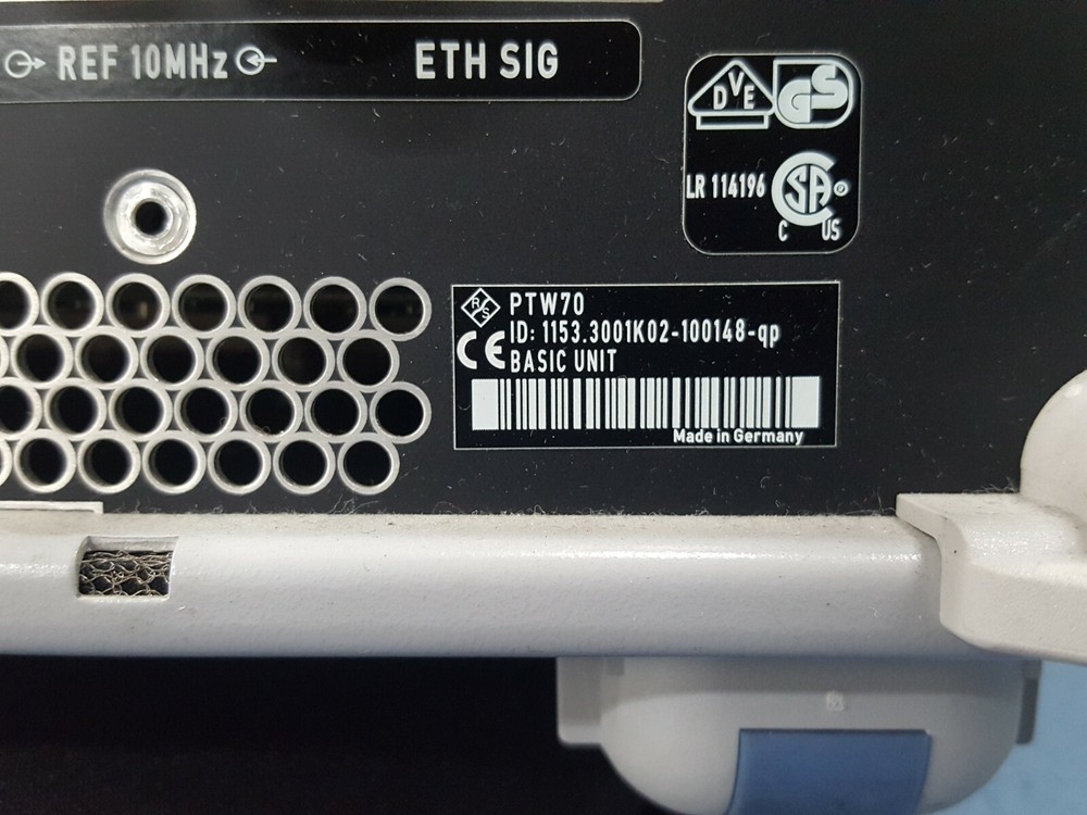Rohde & Schwarz PTW70: Wireless Protocol Tester W/opt. WLA Untested (0148)