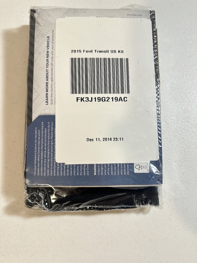 2015 Ford Transit Owners Manual Set
