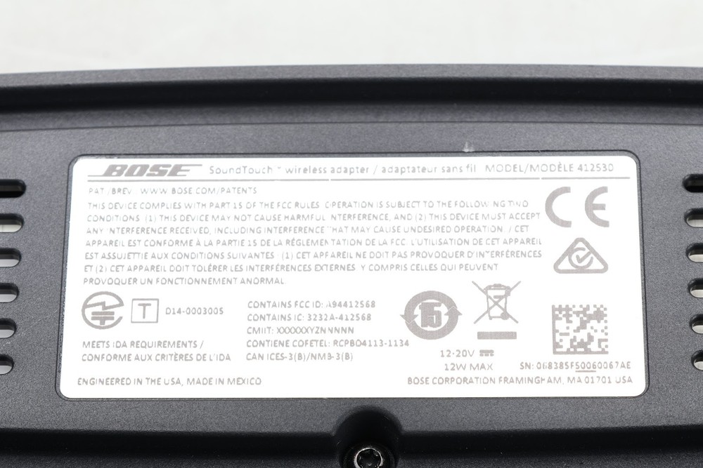 Bose 412530 SoundTouch Wireless Adapter