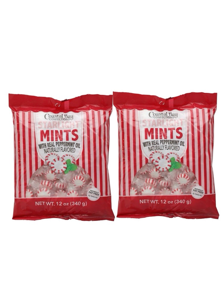 2 Pack - Coastal Bay Confections Starlight With Real Peppermint Mints, 12-oz.
