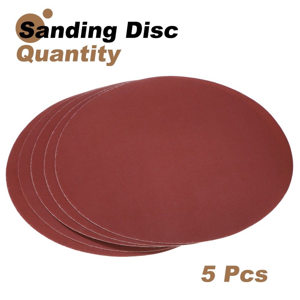 5pcs 12" Hook and Loop Sanding Discs 1000 Grits Aluminum Oxide Sandpapers