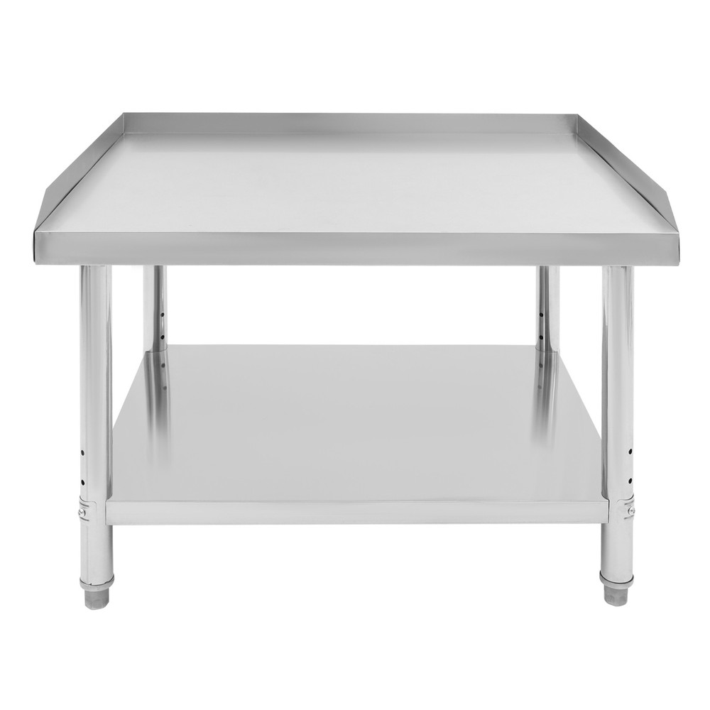Stainless Steel Adjustable Kitchen Restaurant Work Prep Table With Backsplash