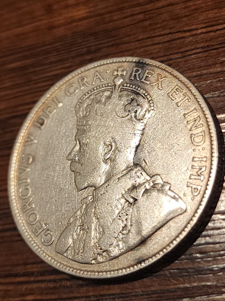 1916 Canada 50 Cents Silver Coin