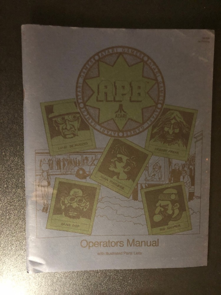 ATARI APB OPERATION MANUAL ORIGINAL ARCADE