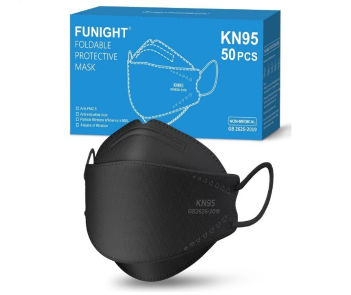 Funight KN95 Face Masks 50 Pack Breathable Comfortable Filter Efficiency ≥ 95%