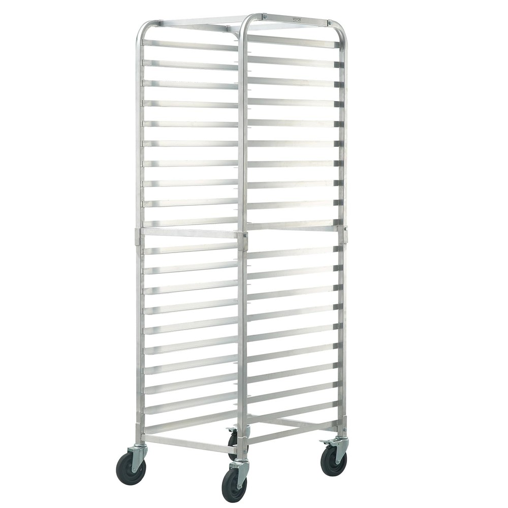 20 Tier Silver Bakery Rack Commercial Bun Pan Storage Durable Easy Assembly