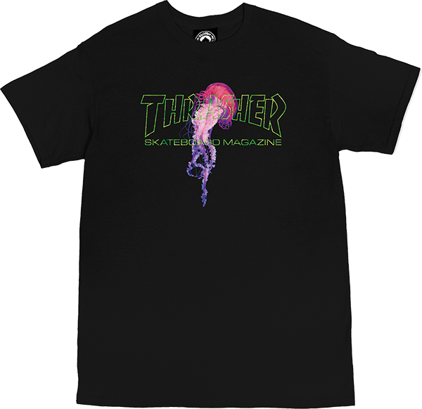 Thrasher Atlantic Drift T-Shirt - Size: MEDIUM Black