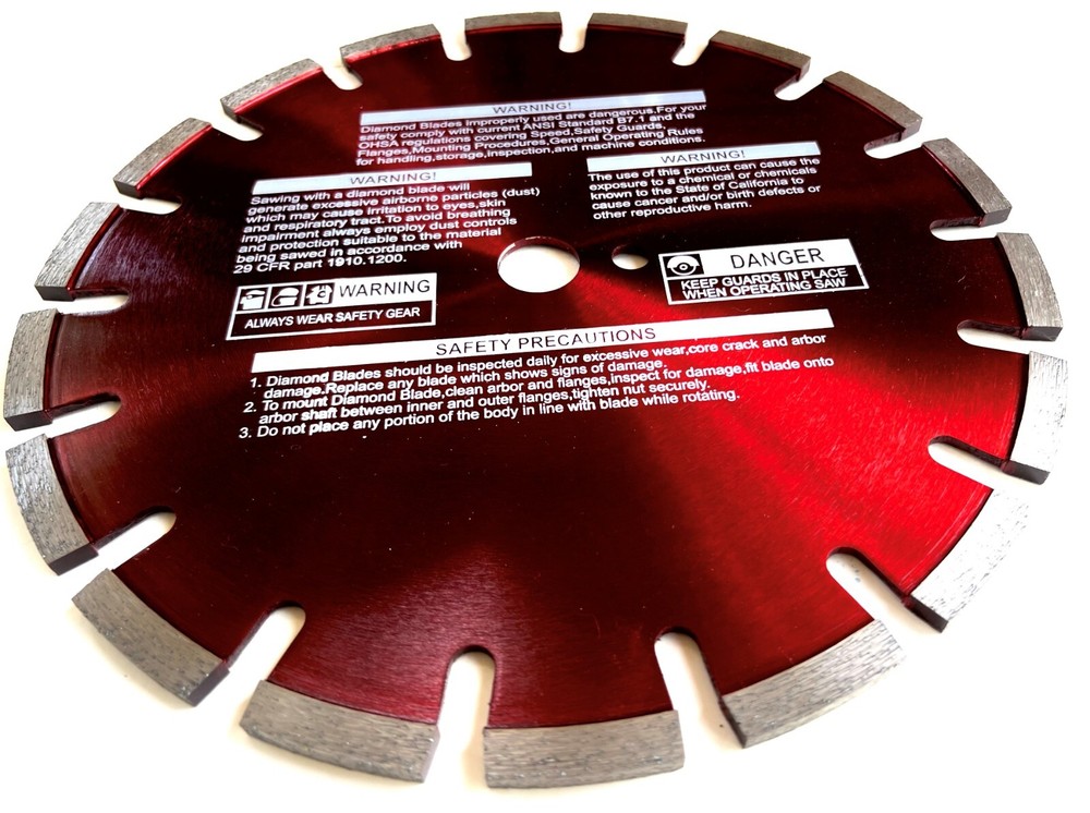 14" X .250 Loop Saw diamond blade walk behind saw Cured bond