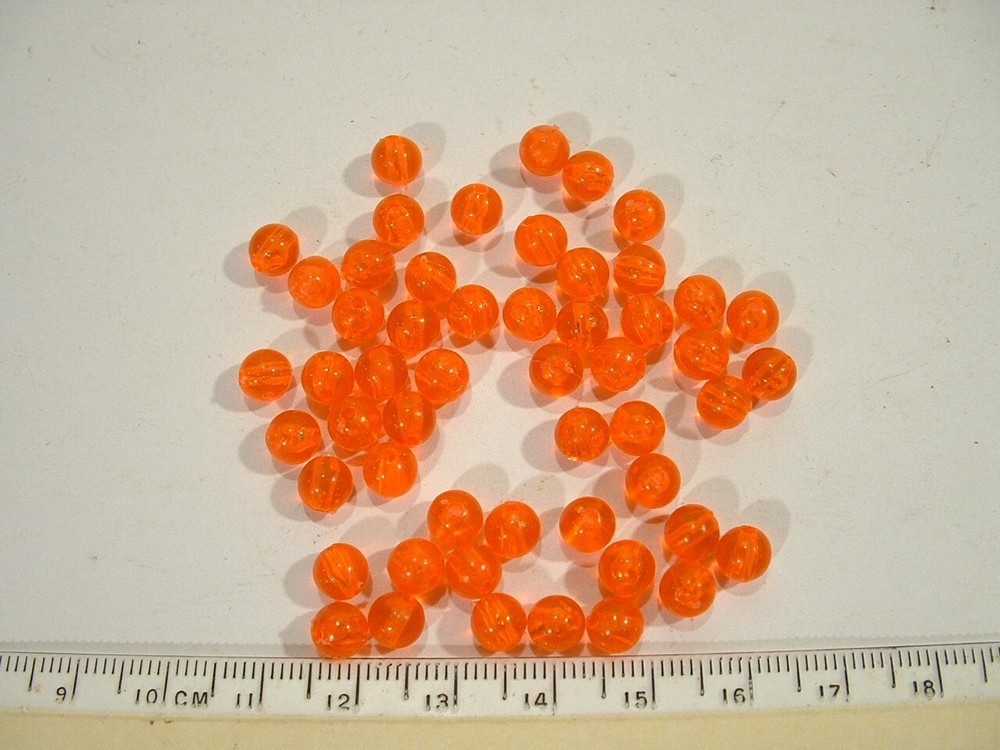 500 Fluorescent Orange 6mm Beads Lure/Craft Making